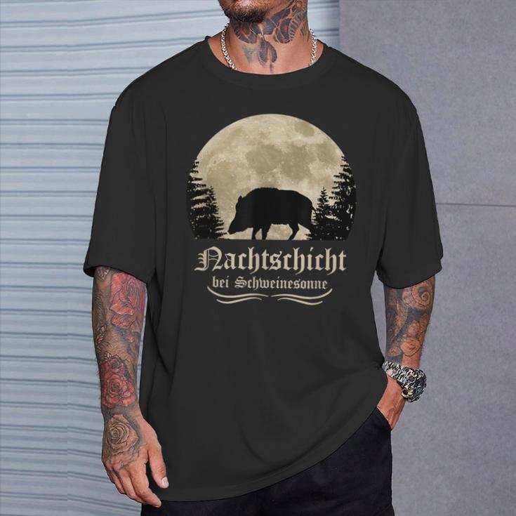 Hunter Wild Boar Keiler Wildsau Slogan Idea T-Shirt Geschenke für Ihn