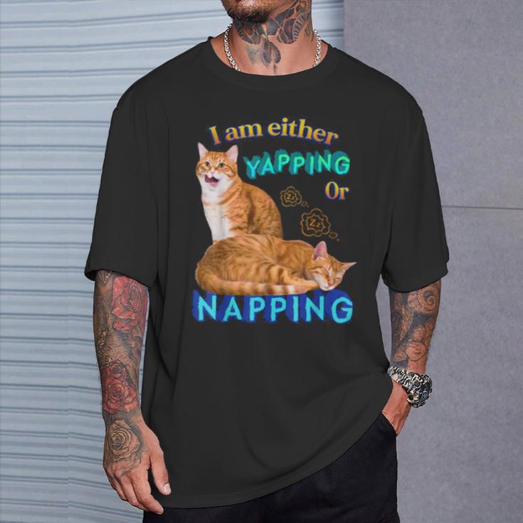 Ich Kläffe Oder Mache Ein Nap Cat Meme T-Shirt Geschenke für Ihn