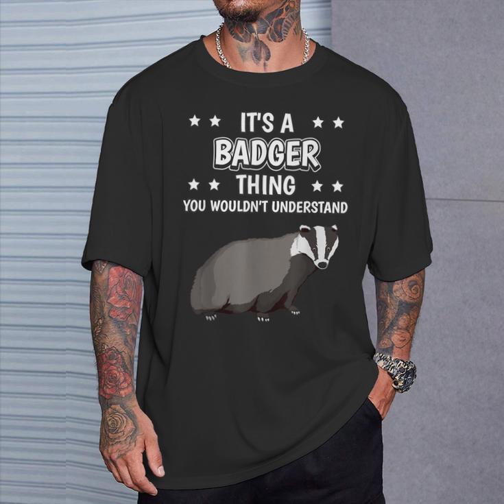 Ist So Ein Dachs Ding Saying Badger T-Shirt Geschenke für Ihn