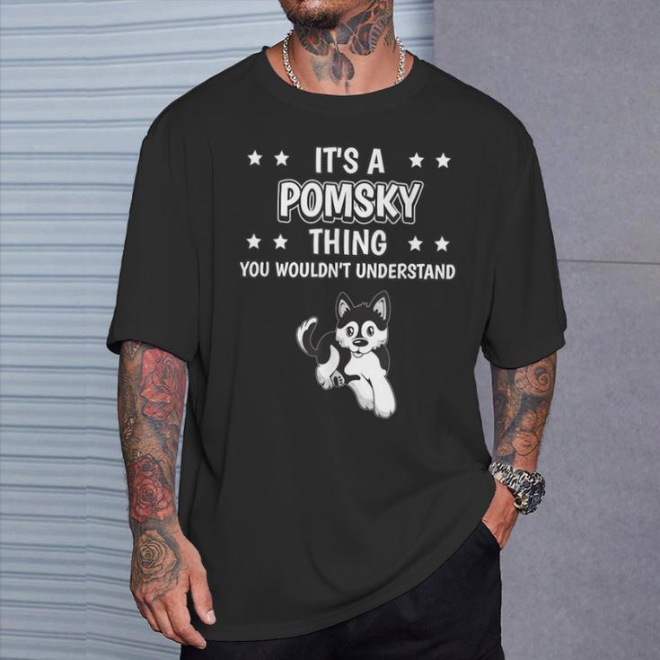 Ist So Ein Pomsky Ding Lustiger Spruch Pomskys T-Shirt Geschenke für Ihn