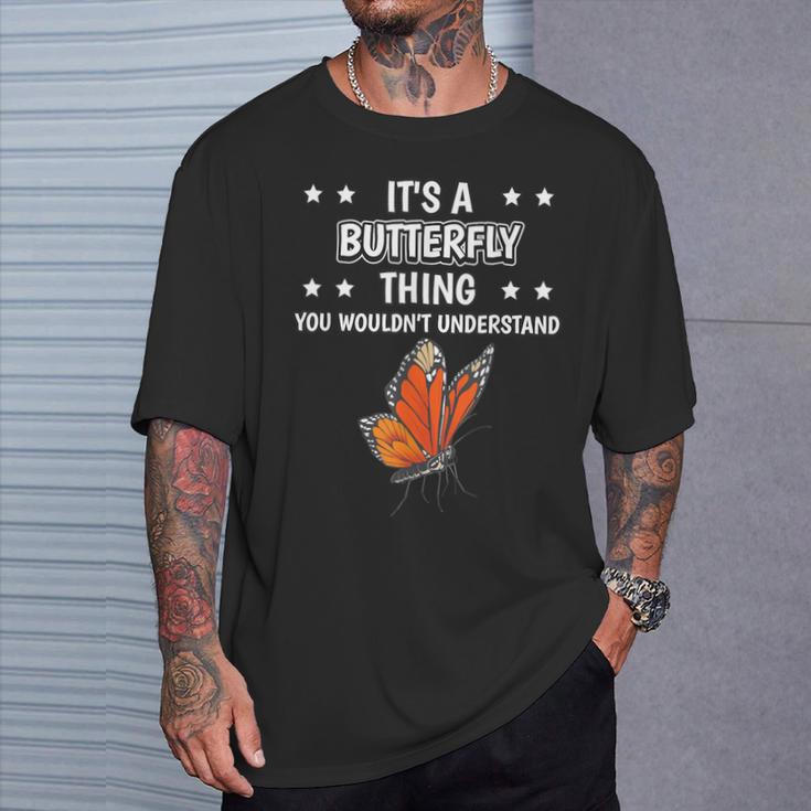 Ist So Ein Schmetterling Ding Lustiger Spruch Schmetterlinge T-Shirt Geschenke für Ihn