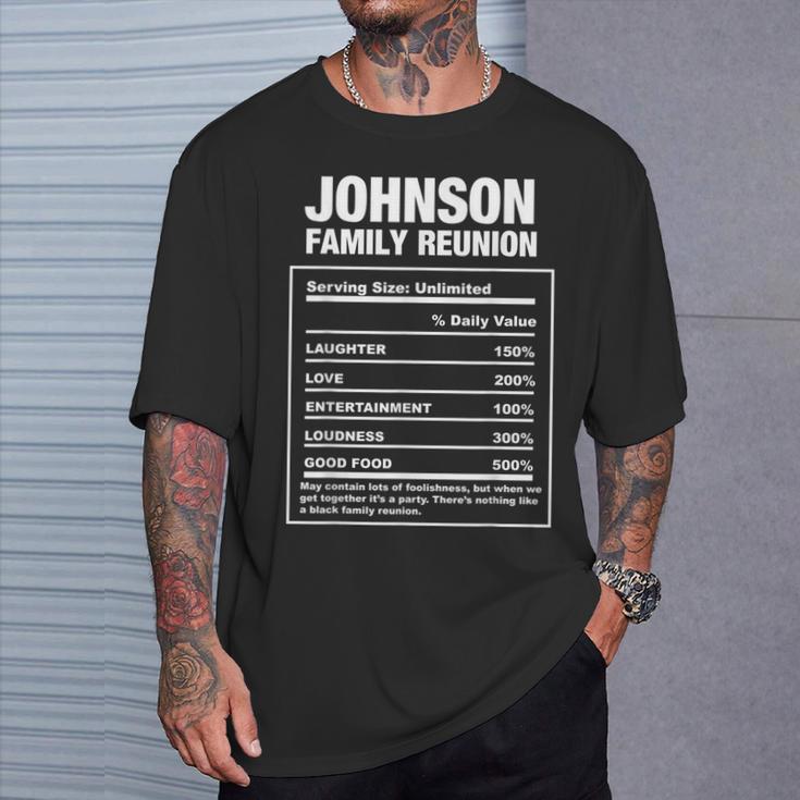 Johnson Familientreffen Nachname Afrikanischer Amerikanischer Nachname T-Shirt Geschenke für Ihn