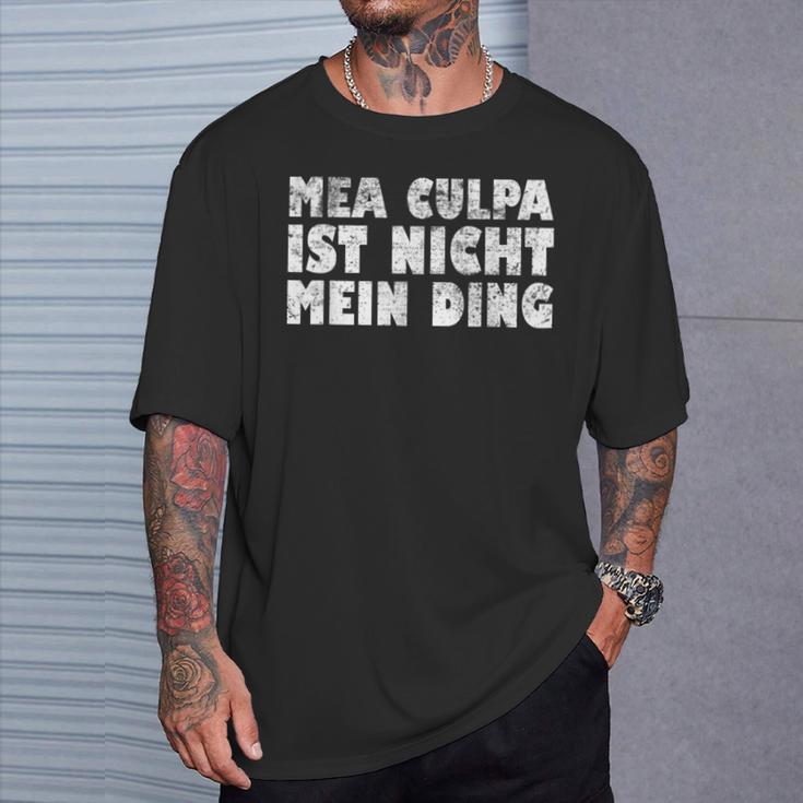 Mea Culpa Ist Nicht Mein Ding Schröder Satire Ex Chancellor S T-Shirt Geschenke für Ihn