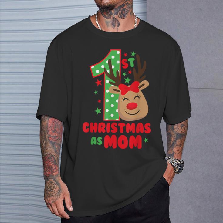 Mein Erstes Weihnachten Als Mama Passt Zur Familie Erstes Weihnachten T-Shirt Geschenke für Ihn