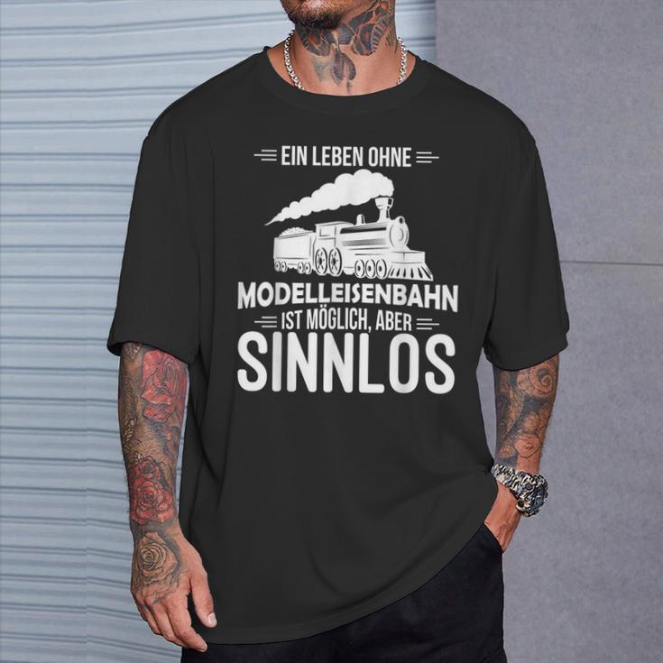 Model Railway Life Ohne Model Railway Sinnlos Railway T-Shirt Geschenke für Ihn