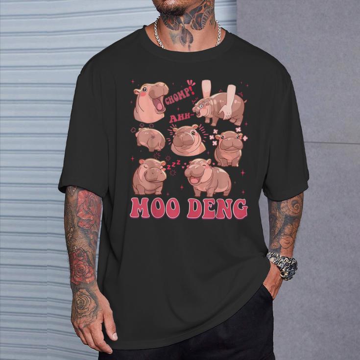 Moo Deng 2024 Moo Deng Moo Deng Cute Hippo T-Shirt Geschenke für Ihn