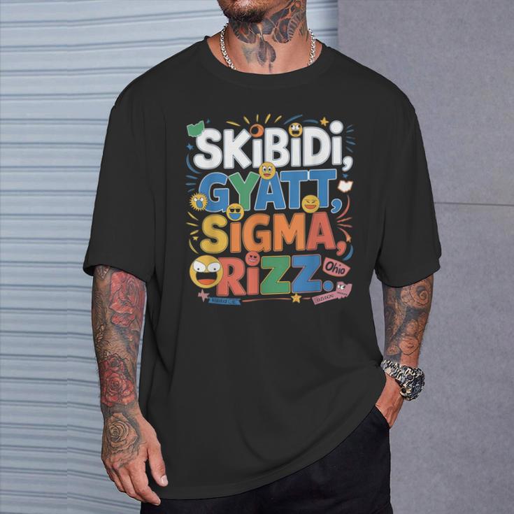 Ohio Skibidi Gyatt Sigma Rizz T-Shirt Geschenke für Ihn