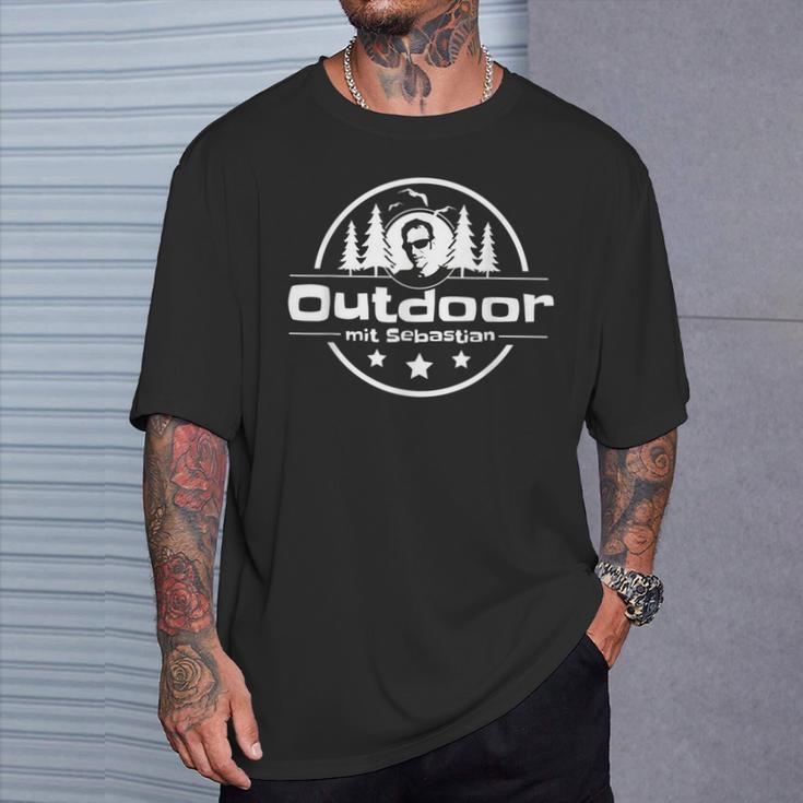 Outdoor Mit Sebastian Logo Wanderer T-Shirt Geschenke für Ihn