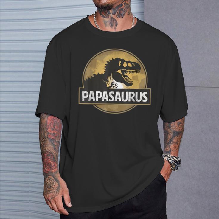 Père Fils Partenaire Papasaurus T-Rex Dinosaur T-Shirt Geschenke für Ihn