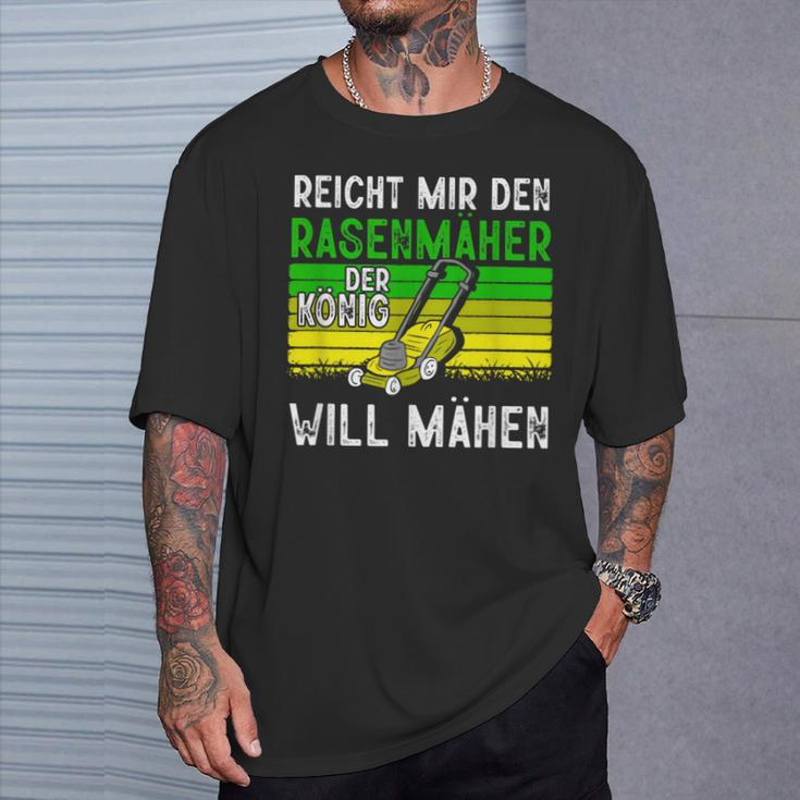 Reicht Mir Den Rasenmäer König Gardener T-Shirt Geschenke für Ihn