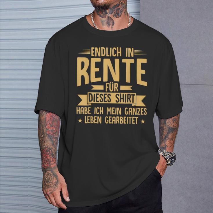 Rentner Endlich In Rente Ruhestand T-Shirt Geschenke für Ihn