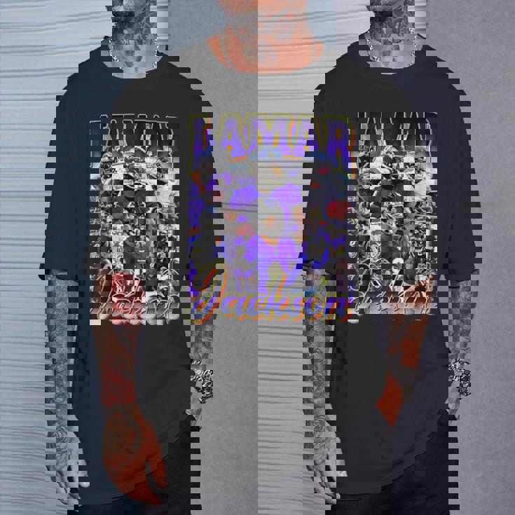 Retro Lamar Jackson Vintage Lover Graphic 90S T-Shirt Gifts for Him