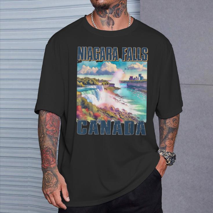 Retro Niagara Falls Californiaintage Rivers Canada Trip T-Shirt Geschenke für Ihn