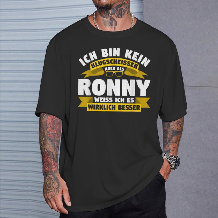 Ronny Ich Bin Kein Klugscheisser T-Shirt Geschenke für Ihn