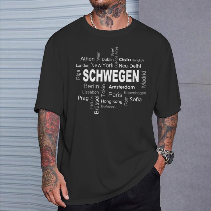 Schwegen New York Berlin Schwegen Meine Hauptstadt T-Shirt Geschenke für Ihn