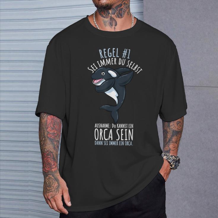 Sei Immer Du Selbst Killerwal Ozean Orca T-Shirt Geschenke für Ihn