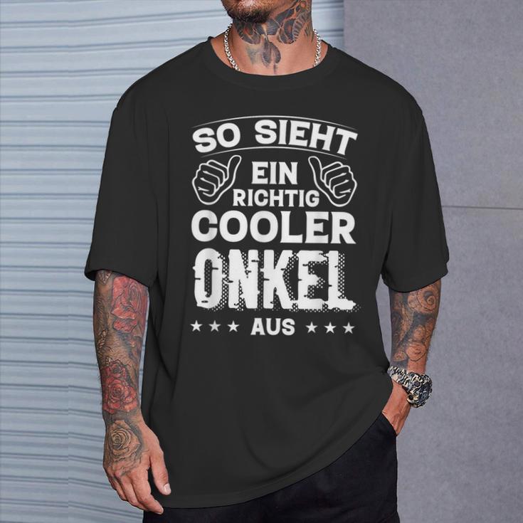 So Sieht Ein Richtig Cooler Onkel Aus Uncle Uncle Sayings T-Shirt Geschenke für Ihn