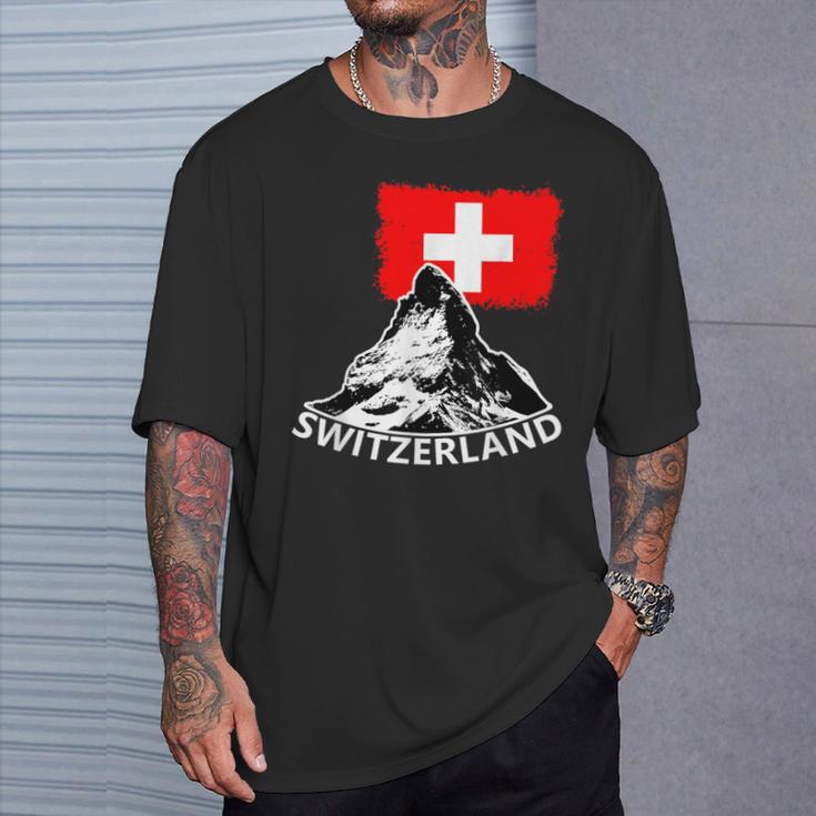 Switzerland Matterhorn Switzerland Alps T-Shirt Geschenke für Ihn