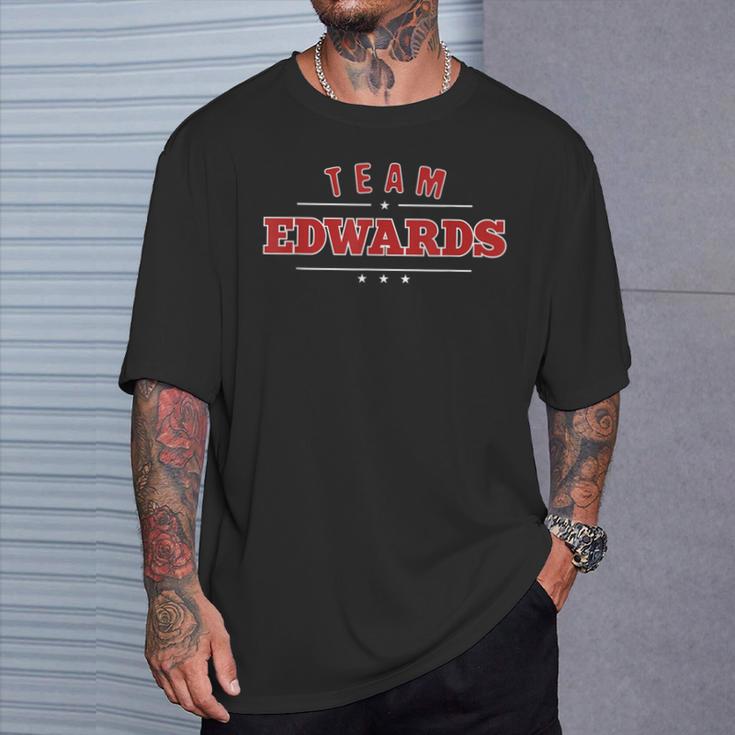 Team Edwards Personalised Surname Family Sports S T-Shirt Geschenke für Ihn