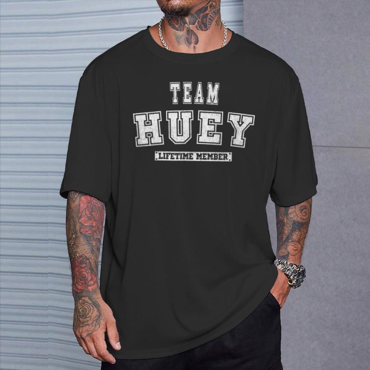 Team Huey Lifetime Member Family Last Name T-Shirt Geschenke für Ihn