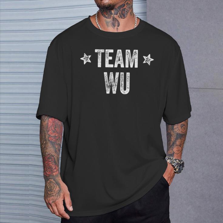 Team Wu Surname Wu Family Member Last Name T-Shirt Geschenke für Ihn