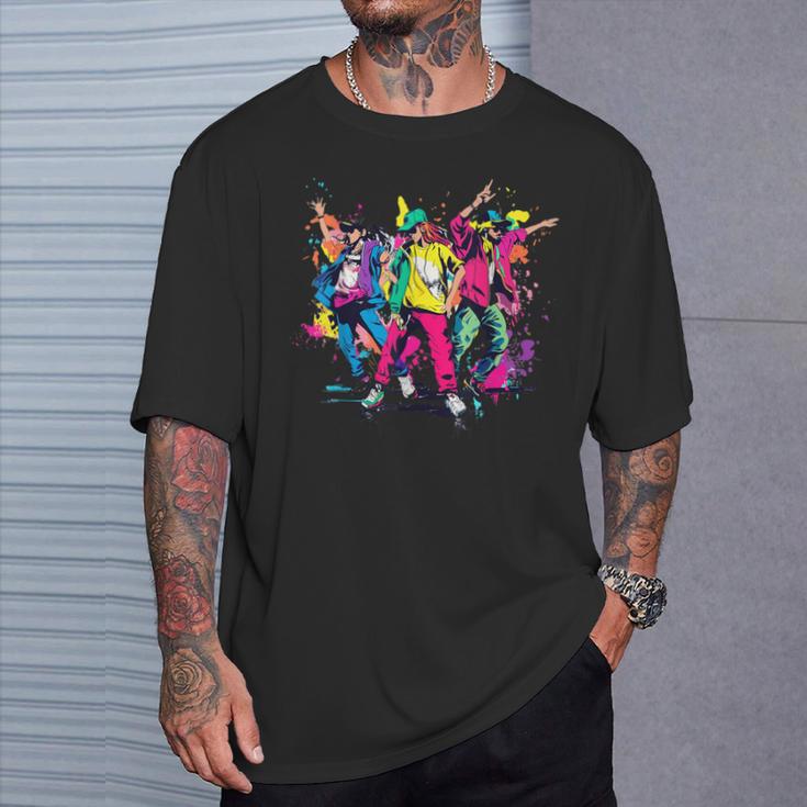 Urban Hip Hop Dancing Novelty Graffiti Graphic T-Shirt Gifts for Him