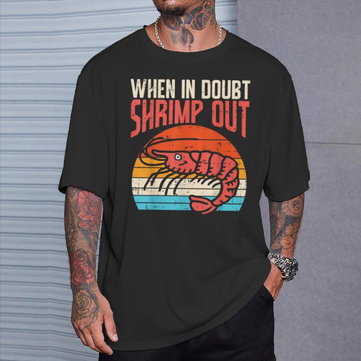 When In Doubt Shrimp Out Retro Bjj Brazilian Jiu Jitsu T-Shirt Geschenke für Ihn