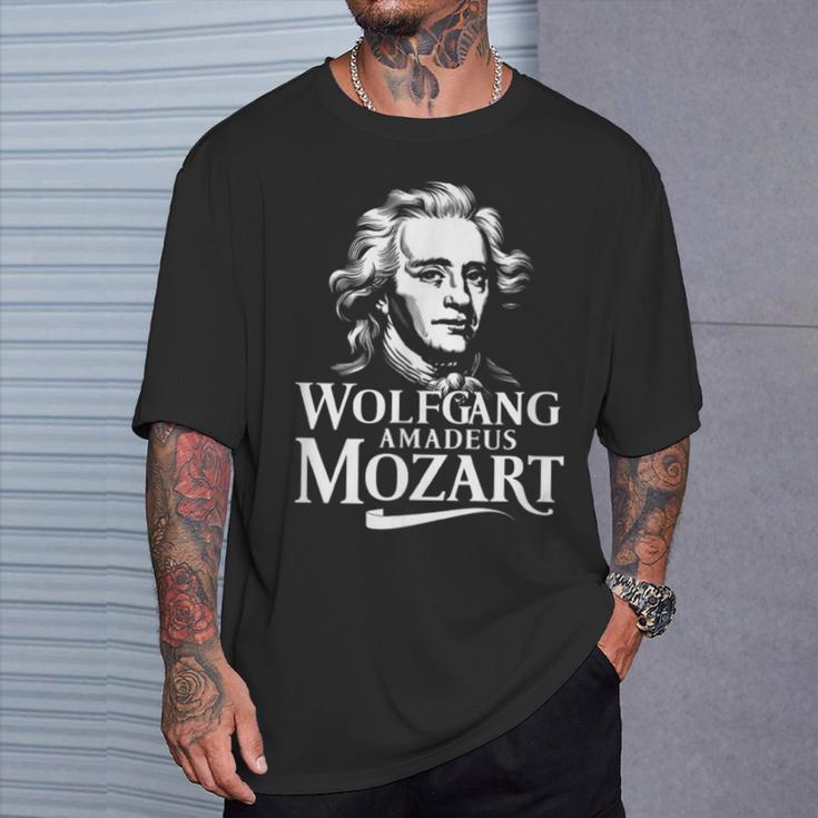 Wolfgang Amadeus Mozart Portrait Salzburg Operaienna Classic T-Shirt Geschenke für Ihn