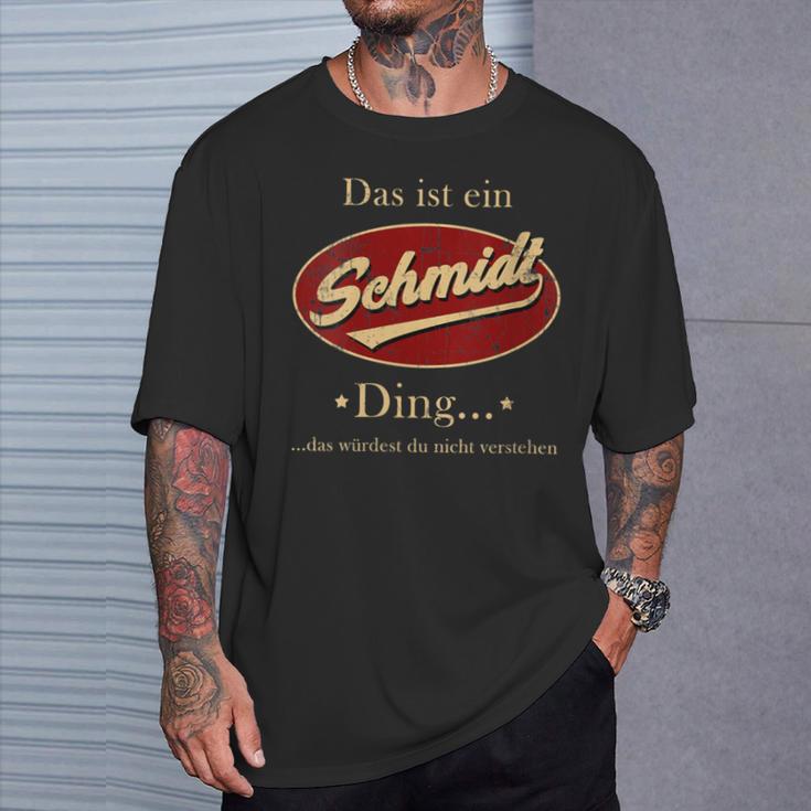 Women's Das Ist Ein Schmidt Ding Family Schmidt With-Neck T-Shirt Geschenke für Ihn