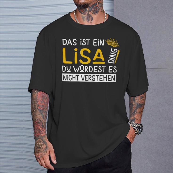 Women's First Name Lisa Name Day Saying Das Ist Ein Lisa Ding T-Shirt Geschenke für Ihn