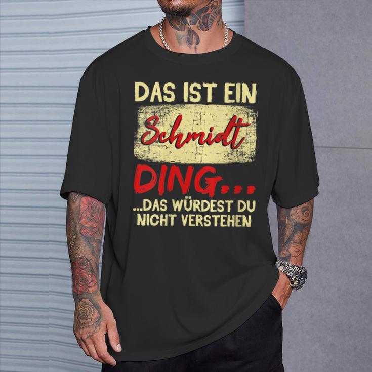 Women's Family Schmidt Das Ist Ein Schmidt Ding With-Neck T-Shirt Geschenke für Ihn