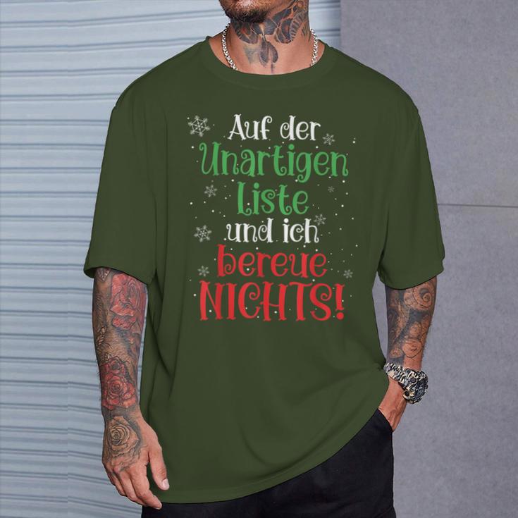 Auf Der Unartigen Liste Christmas Outfit Christmas T-Shirt Geschenke für Ihn