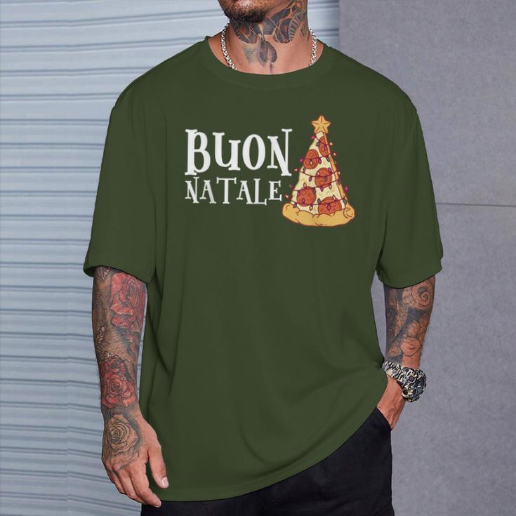 Buon Natale Christmas Italy Pizza T-Shirt Geschenke für Ihn