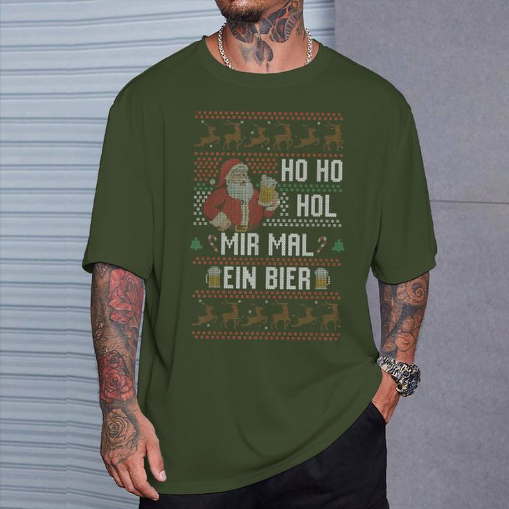 Ho Ho Hol Mir Mal Ein Bier Christmas T-Shirt Geschenke für Ihn