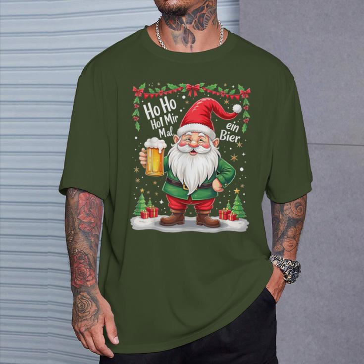 Ho Ho Hol Mir Mal Ein Bier Santa Claus Beer T-Shirt Geschenke für Ihn