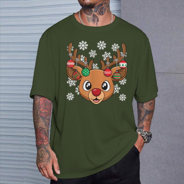 Reindeer Christmas Xmas Women's Children's T-Shirt Geschenke für Ihn