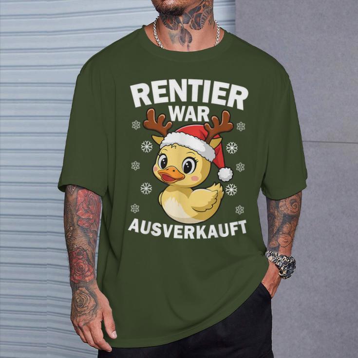 Reindeer Was Out Sold Christmas Elk Slogan T-Shirt Geschenke für Ihn