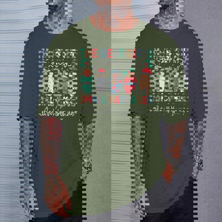 Small Packages Mother Baby Nurse Christmas Mom Baby Nurse T-Shirt Gifts for Him