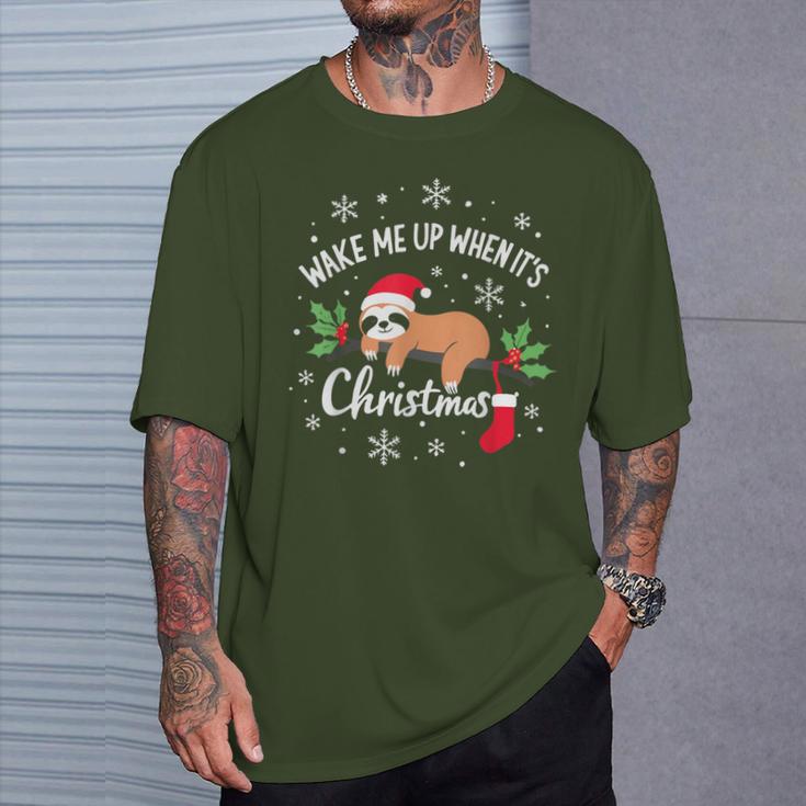 Weck Mich Auf Wenn Weihnachten Ist Christmas T-Shirt Geschenke für Ihn