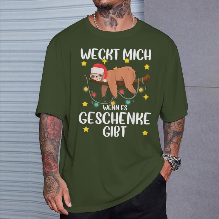 Wecke Mich Wenn Es Geschenke Gibt Christmas T-Shirt Geschenke für Ihn