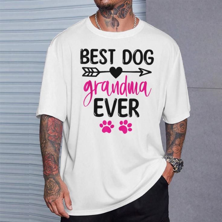 Best Dog Grandma Ever Cute Dogs Owners For Grandmas T-Shirt Geschenke für Ihn