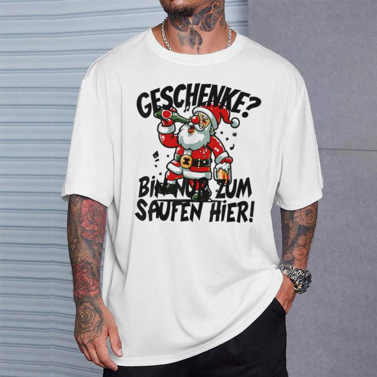 Geschenke Nur Zum Saufen Hier Bier Alkohol German Langu T-Shirt Geschenke für Ihn