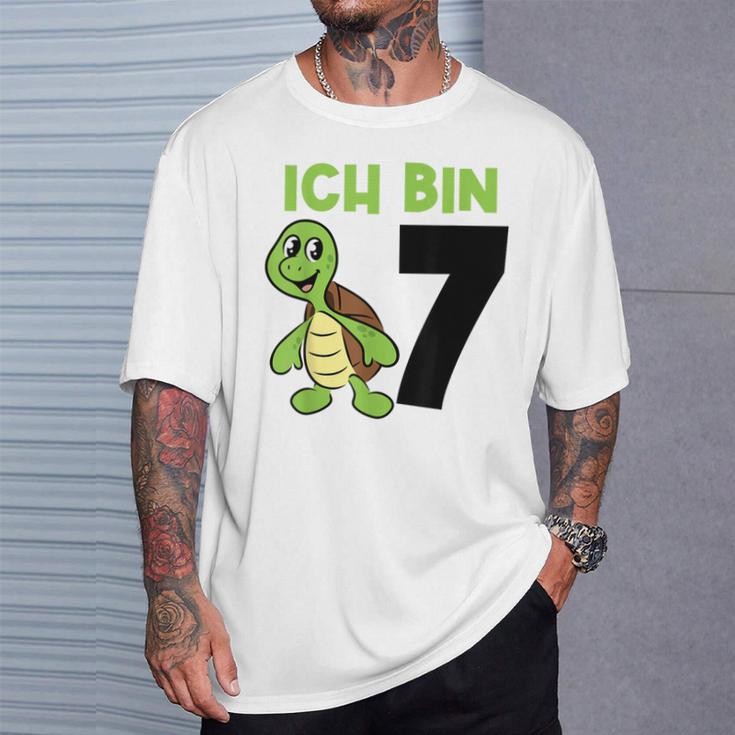 Ich Bin 7 7 Geburtstag Schildkröte T-Shirt Geschenke für Ihn