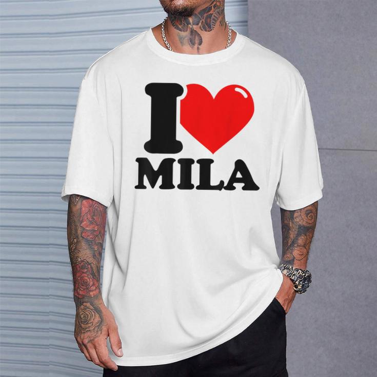 Ich Liebe Mila German Langu Gray T-Shirt Geschenke für Ihn