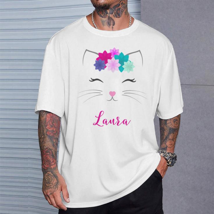 Laura Name Colourful Kitten Cat Laura T-Shirt Geschenke für Ihn