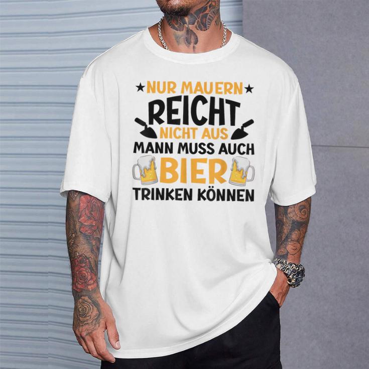 Maurer Beer Slogan Blue S T-Shirt Geschenke für Ihn