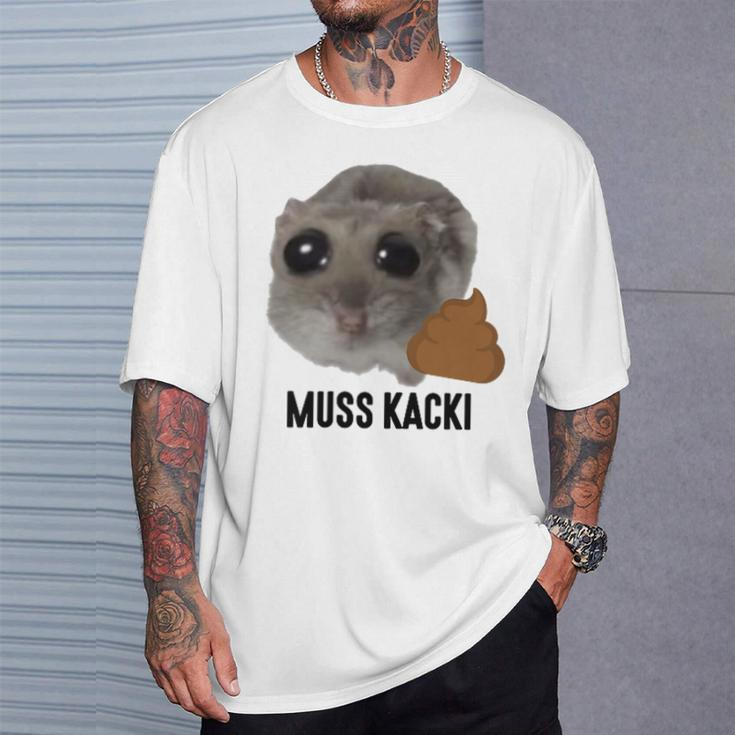 Muss Kacki Sad Hamster Meme Aus Dem Weg Muss Kacken Kaka T-Shirt Geschenke für Ihn