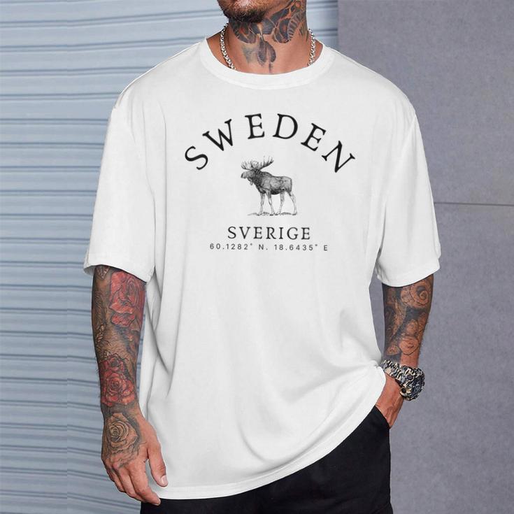 Sweden Sverige Scandinavia Midsommar Swedish T-Shirt Geschenke für Ihn