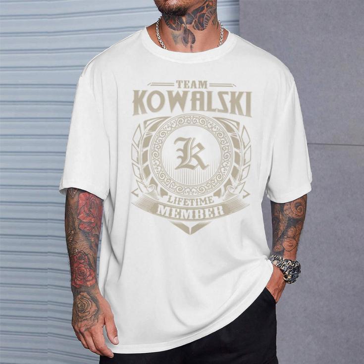 Team Kowalski Lifetime Member Last Name Kowalski Family T-Shirt Geschenke für Ihn