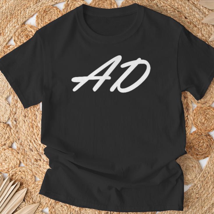 Ad Initials First Name A Last Name D All Names With A T-Shirt Geschenke für alte Männer